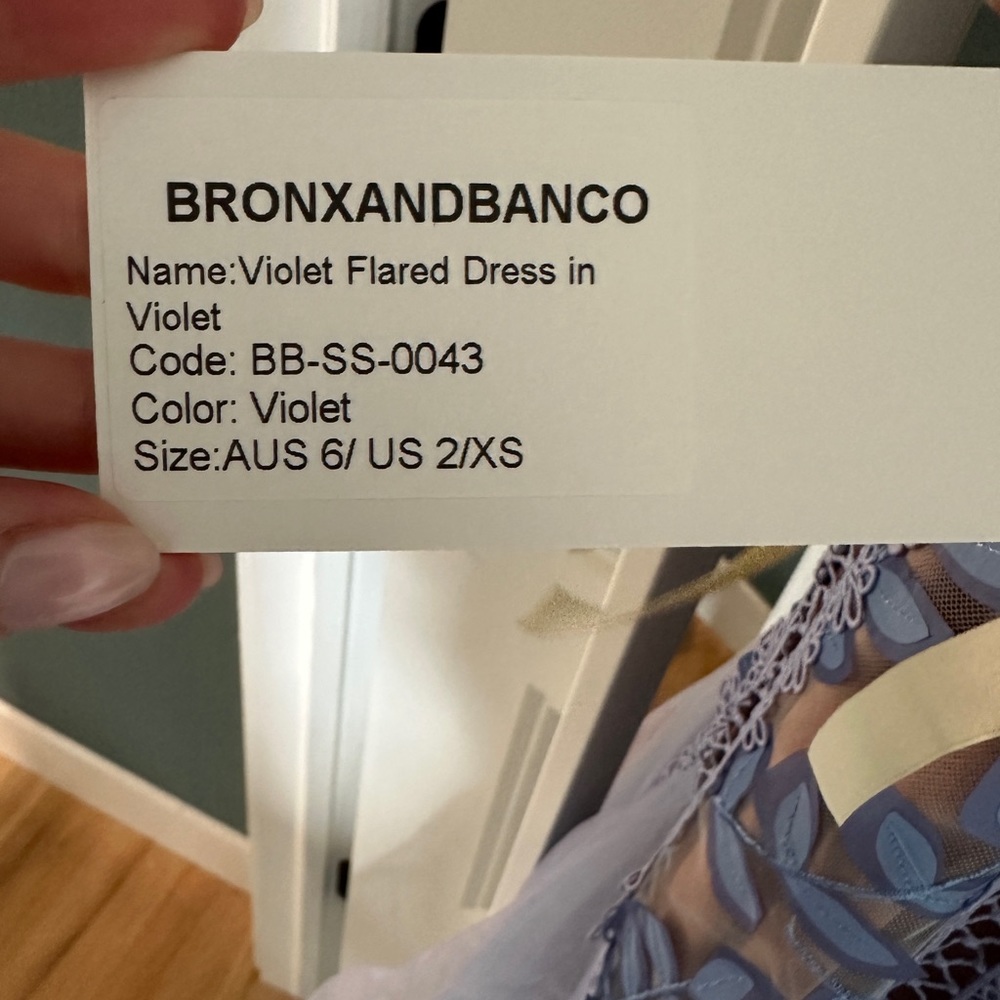 Bronx & Banco Violet flare midi dress in violet. Size 2 US/6 AUS. NEW WITH TAGS! - Picture 5 of 7
